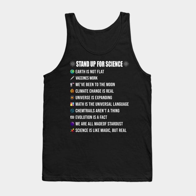 Science Anti Conspiracy Theory Tank Top by QQdesigns